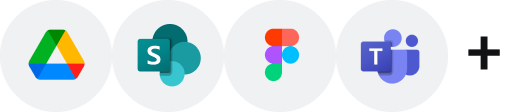 Row of company logos.